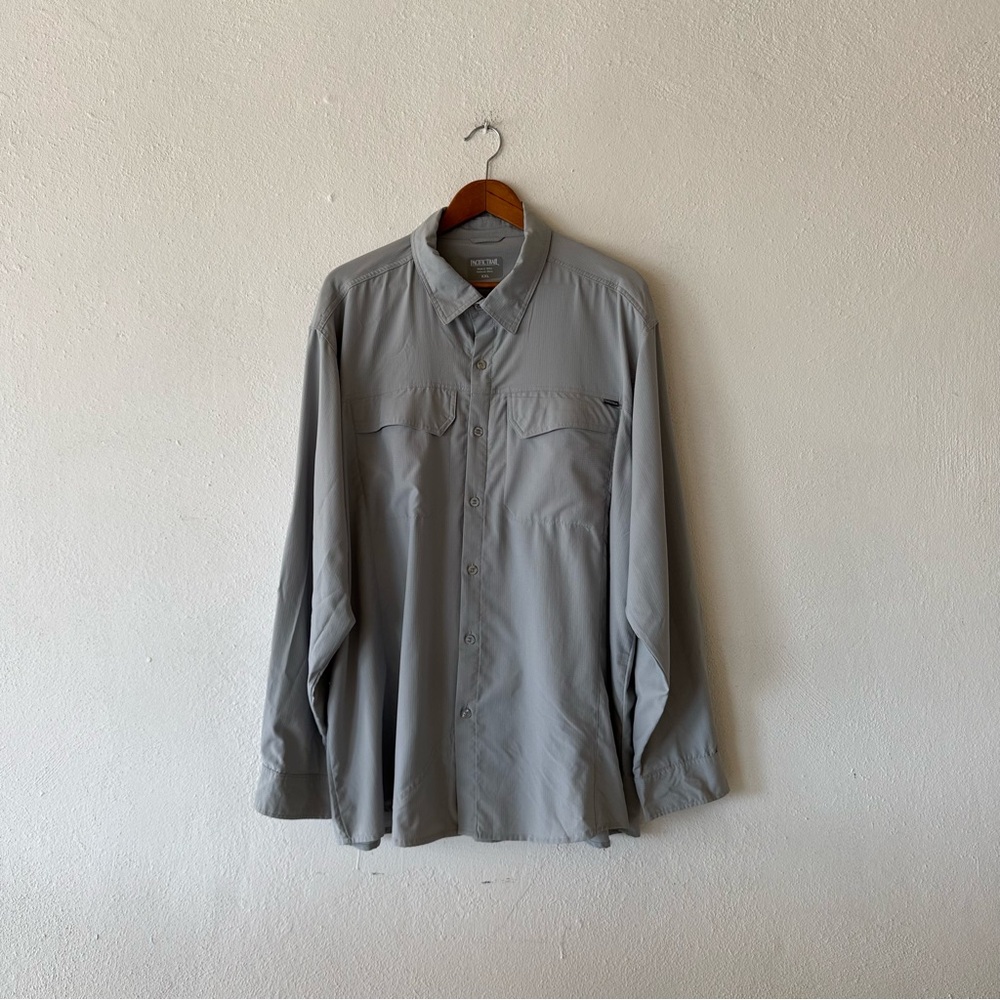 Pacific Trail XXL‎ Gray Long Sleeve Fishing Shirt Quick Dry Vented Back